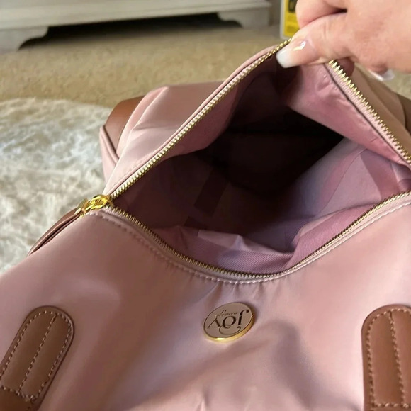 Joy Mangano Pink and Brown Travel Bag - Picture 9 of 15
